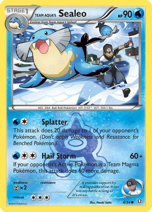 Team Aqua's Sealeo 4/34 - Double Crisis Reverse Holofoil - Poke-Collect