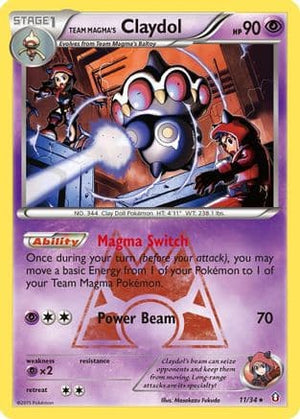 Team Magma's Claydol 11/34 - Double Crisis Reverse Holofoil - Poke-Collect