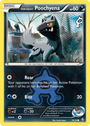 Team Aqua's Poochyena 16/34 - Double Crisis - Poke-Collect