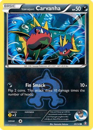 Team Aqua's Carvanha 20/34 - Double Crisis - Poke-Collect
