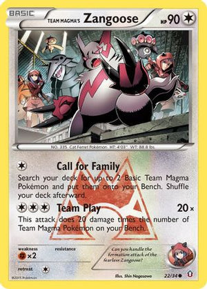 Team Magma's Zangoose 22/34 - Double Crisis Reverse Holofoil - Poke-Collect