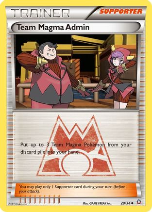 Team Magma Admin 29/34 - Double Crisis Reverse Holofoil - Poke-Collect