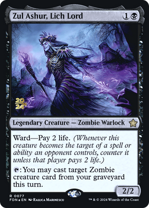 Zul Ashur, Lich Lord (PRE-077) - Foundations Promos Foil