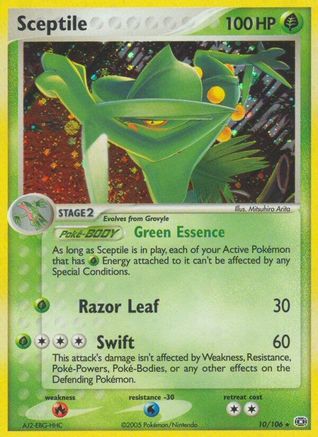 Sceptile 10/106 - Emerald Reverse Holofoil - Poke-Collect