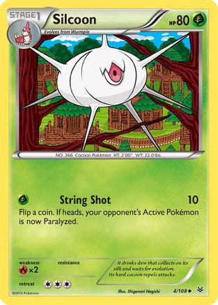 Silcoon 4/108 - XY  Roaring Skies Reverse Holofoil - Poke-Collect