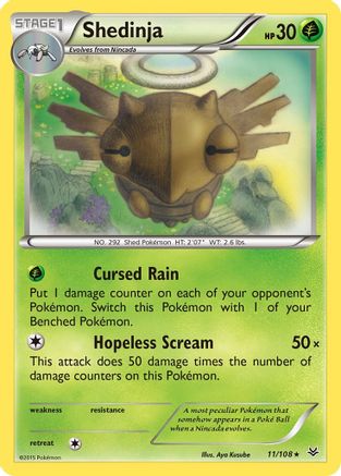 Shedinja 11/108 - XY  Roaring Skies Reverse Holofoil - Poke-Collect