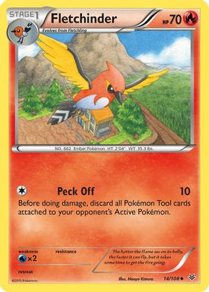 Fletchinder 14/108 - XY  Roaring Skies - Poke-Collect