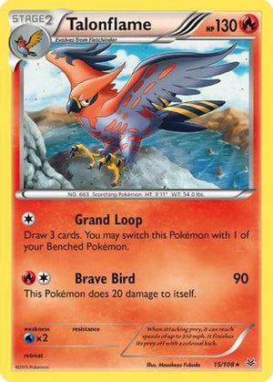 Talonflame 15/108 - Roaring Skies Reverse Holofoil - Poke-Collect