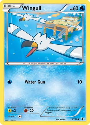 Wingull 18/108 - Roaring Skies Reverse Holofoil - Poke-Collect