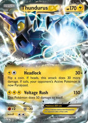 Thundurus-EX 26/108 - Roaring Skies Holofoil - Poke-Collect