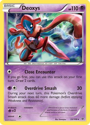 Deoxys 33/108 - XY  Roaring Skies Holofoil - Poke-Collect