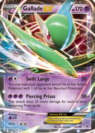 Gallade EX 34/108 - XY  Roaring Skies Holofoil - Poke-Collect
