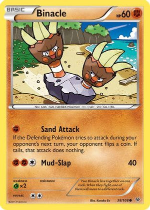 Binacle 38/108 - Roaring Skies Reverse Holofoil - Poke-Collect