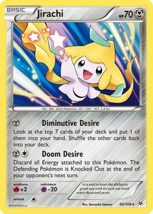 Jirachi 42/108 - XY  Roaring Skies Reverse Holofoil - Poke-Collect