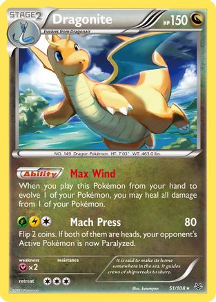 Dragonite (51) 51/108 - XY  Roaring Skies - Poke-Collect