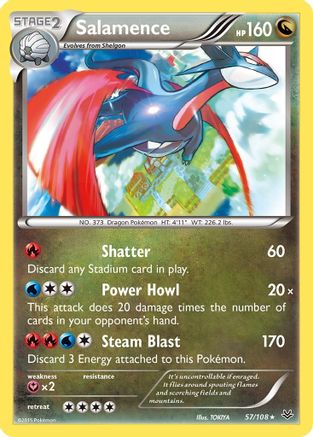 Salamence 57/108 - XY  Roaring Skies Reverse Holofoil - Poke-Collect