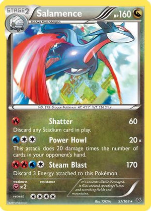 Salamence 57/108 - Roaring Skies Holofoil - Poke-Collect