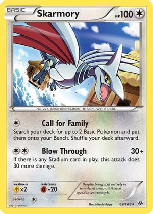 Skarmory 69/108 - Roaring Skies Reverse Holofoil - Poke-Collect