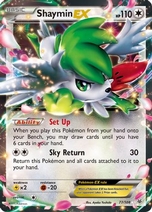 Shaymin EX 77/108 - XY  Roaring Skies Holofoil - Poke-Collect