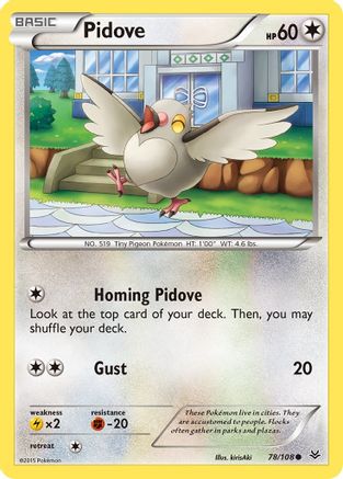Pidove 78/108 - Roaring Skies Reverse Holofoil - Poke-Collect