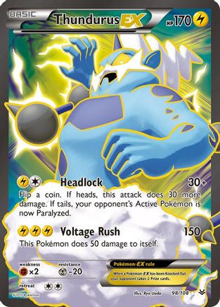 Thundurus-EX 98/108 - Roaring Skies Holofoil - Poke-Collect