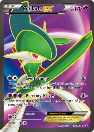 Gallade EX (99 Full Art) 99/108 - XY  Roaring Skies Holofoil - Poke-Collect