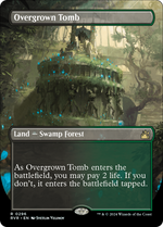 Overgrown Tomb (Borderless) (RVR-296) - Ravnica Remastered (Borderless) Foil - Poke-Collect