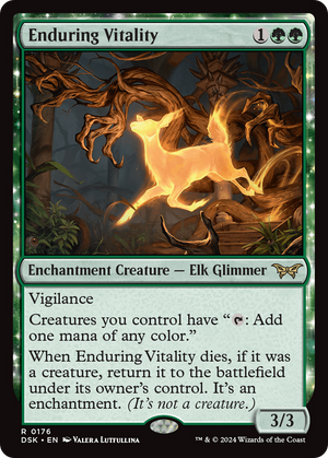 Enduring Vitality (DSK-176) - Duskmourn: House of Horror: (enchantment) Foil