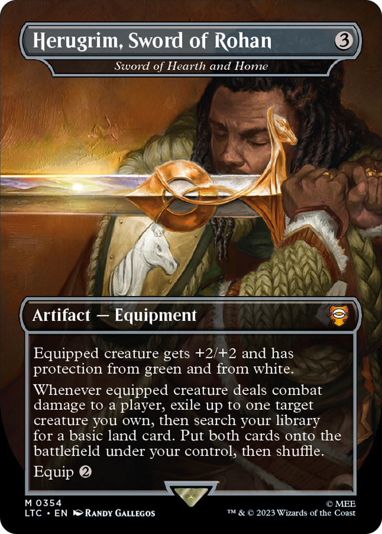 Herugrim, Sword of Rohan - Sword of Hearth and Home (LTC-354) - Tales of Middle-earth Commander / Herugrim, Sword of Rohan (Borderless) Foil - Poke-Collect