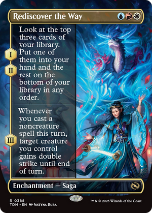 Rediscover the Way (TDM-388) - Tarkir: Dragonstorm: (enchantment) (Borderless)