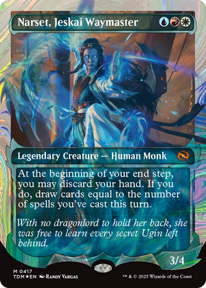Narset, Jeskai Waymaster (TDM-417) - Tarkir: Dragonstorm: (Showcase) (Borderless) Foil - Poke-Collect