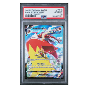 Blaziken VMAX FA Silver Tempest #TG15 PSA 10