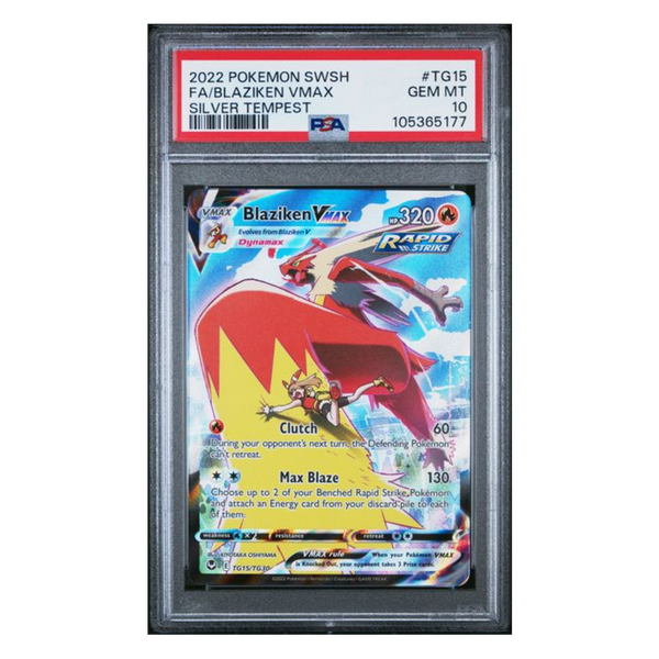 Blaziken VMAX FA Silver Tempest #TG15 PSA 10 - Poke-Collect