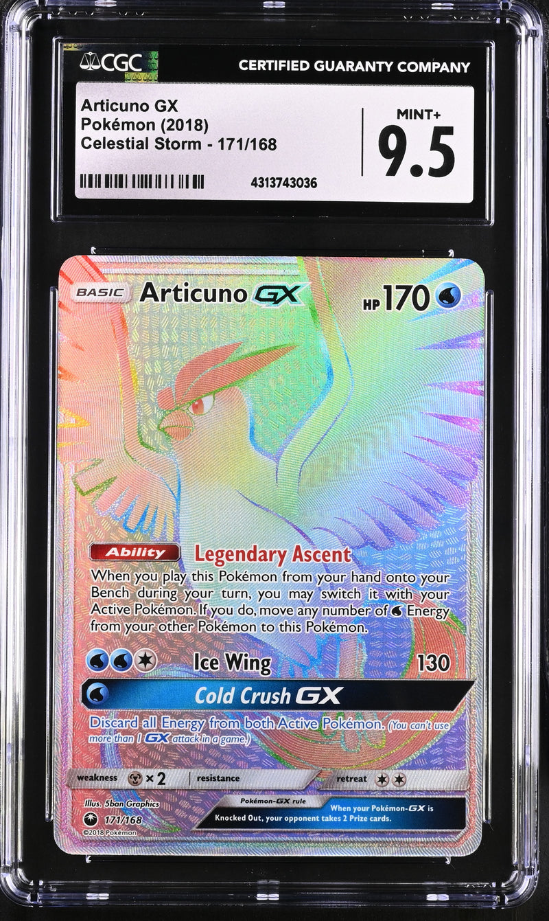 Articuno GX Rainbow Rare CGC Mint+ 9.5 - Poke-Collect