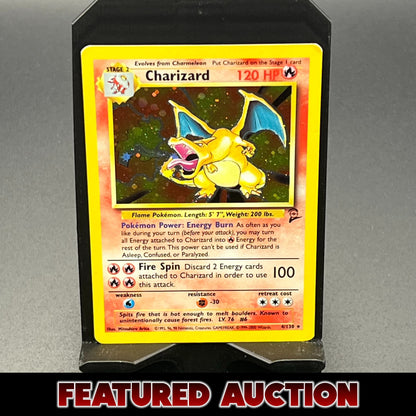 charizard pokemon card 4 130 CHARIZARD - BASE SET 2 - 4/130 - Holo Rare - Pokemon Card - EXC / NEAR MINT