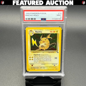 Raichu Fossil Unlimited Holo PSA 9