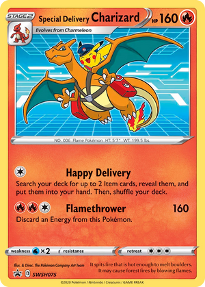 Special Delivery Charizard SWSH075/307 - SWSH Black Star Promos Holofoil - Poke-Collect