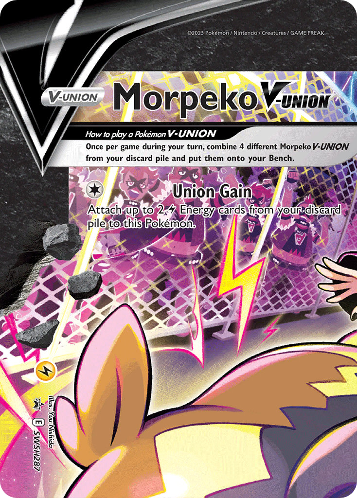 Morpeko V-UNION SWSH287/307 - SWSH Black Star Promos Holofoil - Poke-Collect