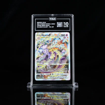 MEWTWO VSTAR 2023 POKÉMON SWORD & SHIELD #GG44 CROWN ZENITH GALARIAN GALLERY FULL ART - ULTRA RARE TAG Gem Mint 10 - Poke-Collect