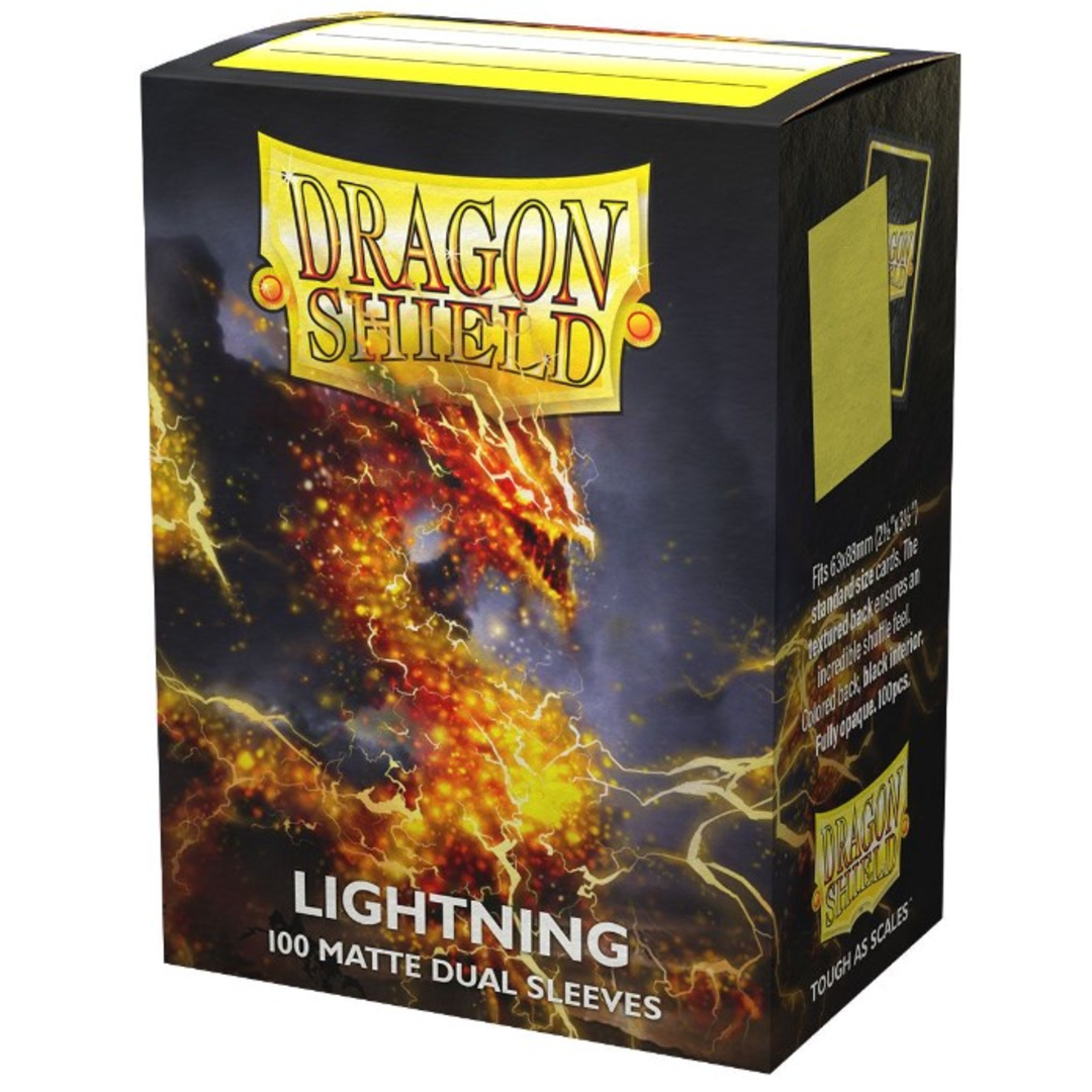 Dragon Shield Sleeves: Standard Matte Dual 100 Count - LIGHTNING - Poke-Collect