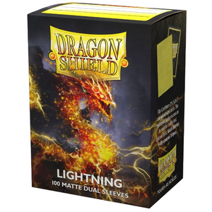 Dragon Shield Sleeves: Standard Matte Dual 100 Count - LIGHTNING - Poke-Collect