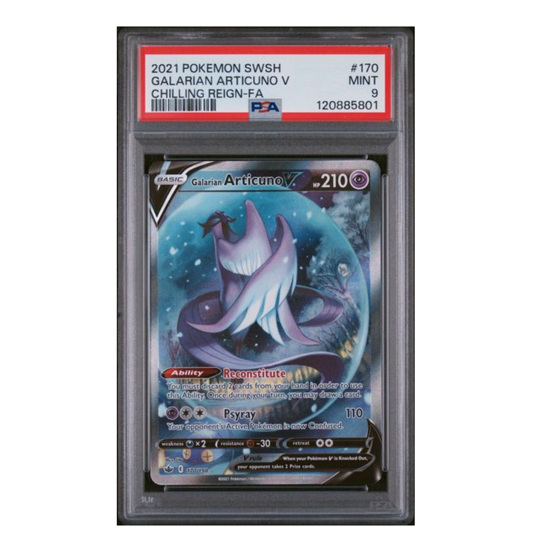 Galarian Articuno V Alt Art Chilling Reign #170 PSA 9