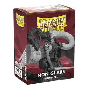 Dragon Shield - Matte 100 Count Sleeves - BLOOD RED NON-GLARE - Poke-Collect
