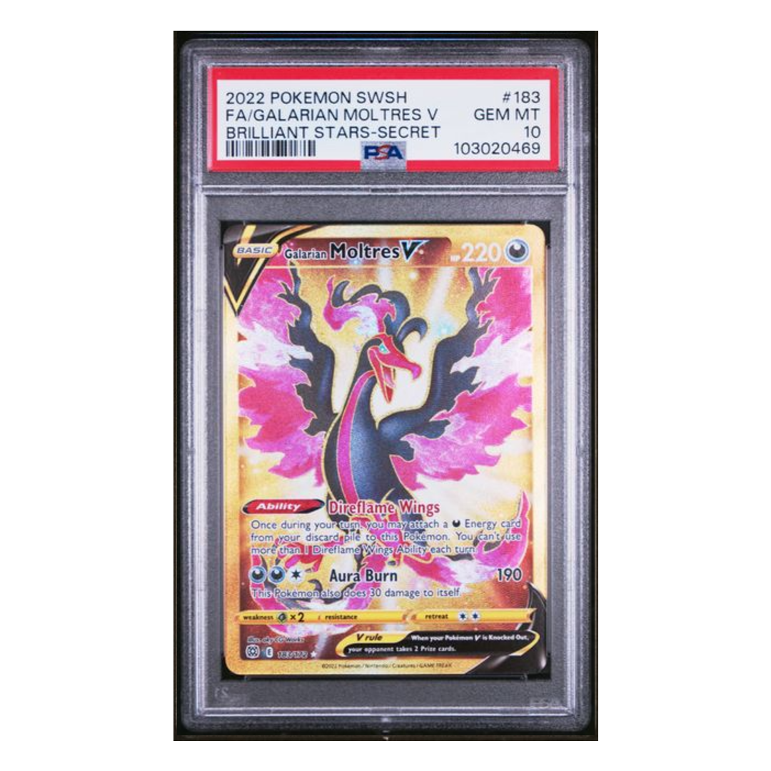 Galarian Moltres V Secret Rare #183 PSA 10