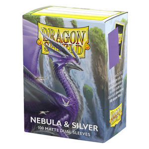 Dragon Shield Sleeves: Standard Matte Dual 100 Count - NEBULA & SILVER - Poke-Collect