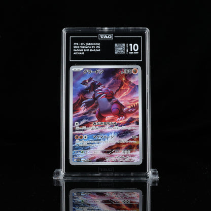 グラードン GROUDON 2023 POKÉMON SCARLET & VIOLET JAPANESE #069/062 RAGING SURF ART RARE TAG Gem Mint 10