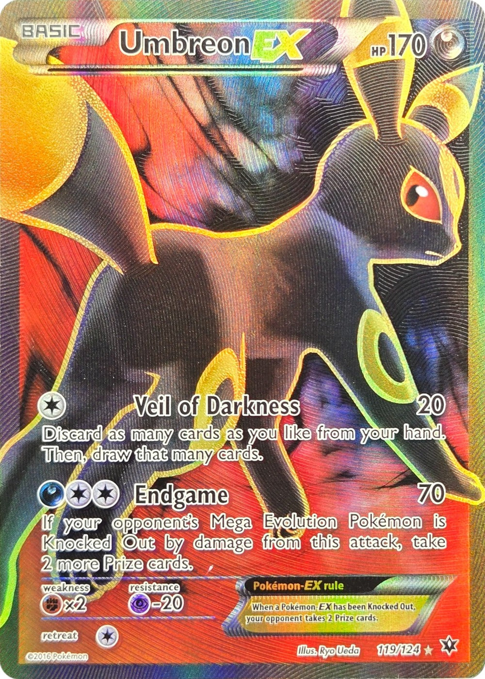 Umbreon EX - 119/124 - Fates Collide Full Art front