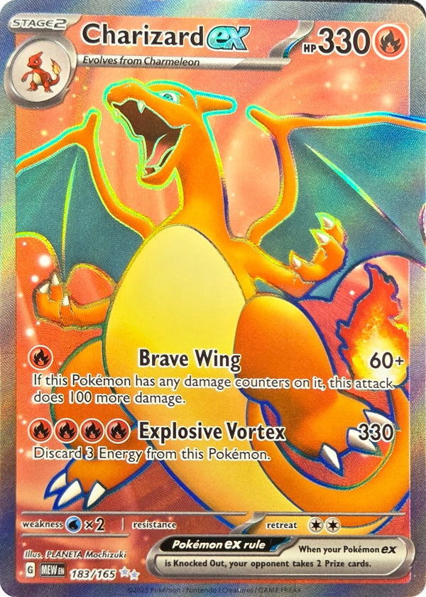 Charizard ex - 183/165 - Scarlet & Violet 151 Full Art front