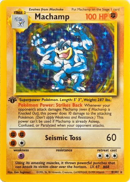 Machamp - 8/102 - 1st Edition Base Set Holo Rare front