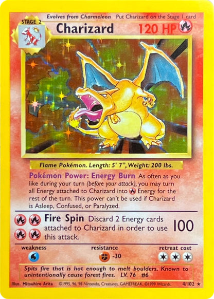 Charizard - 4/102 - Base Set Shadowless Holo Rare front